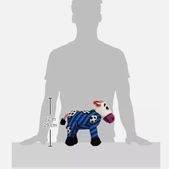 Britto Plush Mini Pop Art Stuffed Andy Cow Retired Animal PopPlush By Ernesco - Picture 3 of 5